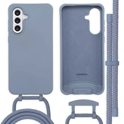 Afbeelding van imoshion Hoesje Geschikt voor Samsung Galaxy A36 / A56 Color Backcover met afneembaar koord Ash Blue