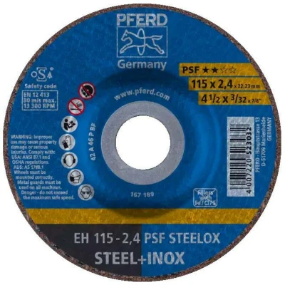 Afbeelding van PFERD PSF STEELOX 61740326 Doorslijpschijf gebogen 115 mm 25 stuk(s) RVS, Staal