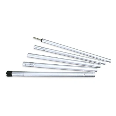 Afbeelding van Tatonka Tarpstang 220 cm insteekbare, 5 delige zeilstang van aluminium met een lengte 2,20 meter voor het opspannen tarps en zonnezeil, zilver