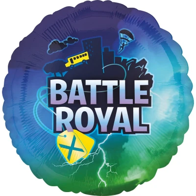 Afbeelding van Amscan Folieballon Battle Royal Junior 40 Cm Blauw/groen