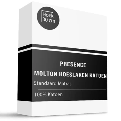 Afbeelding van Luxe Katoenen Molton Waterdicht Presence Pasvorm: Topper, 90 x 220 Geschikt Voor Matrassen Tot Afhankelijk van keuze Hoog Ga naar