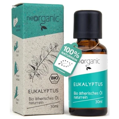 Afbeelding van NeoOrganic® biologische eucalyptusolie (Eucalyptus globulus) 100% natuurlijke etherische olie 30 ml