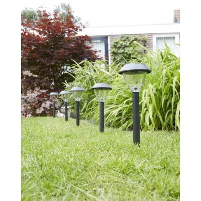 Afbeelding van Tuinlamp Luxform Solar Kodiak Black 5 Lumen (Set van 2)