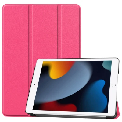 Afbeelding van Apple iPad 9 (2021) 10.2 inch Hoes: imoshion Trifold Bookcase Dusty Rose Kunstleder Tablet Hoezen