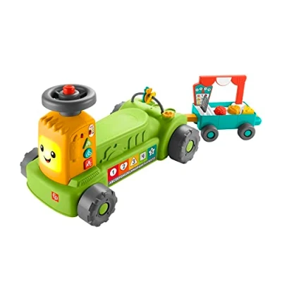 Afbeelding van Fisher Price Boerderijtractor lachen en leren, pedagogische speelset met verlichting, geluiden 75 liedjes zinnen om te meertalige versie, kinderspeelgoed, 9+ maanden, HRB83