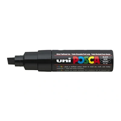 Afbeelding van Markeerstiften POSCA PC 8K Zwart (6 Stuks)