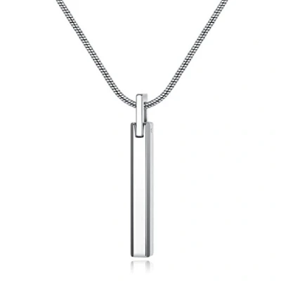 Afbeelding van COAI Gift Ideas Lange ketting voor heren gemaakt van Tungsten Steel Bar Necklace Rechthoekige hanger 55cm