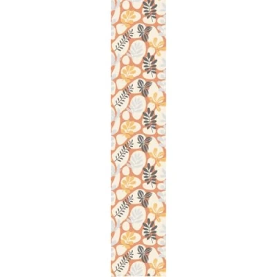 Afbeelding van Papier peint intissé pré encollé ORANGE FEUILLES TROPICALES 1 rouleau de 300x60cm