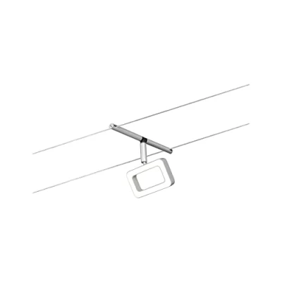 Afbeelding van Paulmann 94482 LED kabelsysteem frame enkele spot incl. 1x4,8 W warm wit chroom mat, kunststof, metaal verlichtingssysteem 3000 K