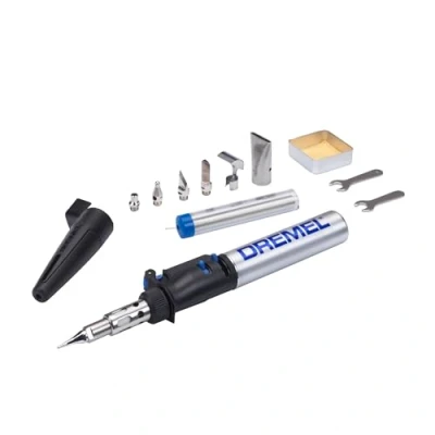 Afbeelding van Dremel Compact gereedschap systeem 2000KF (Model 2000 7 Creative, VersaTip + soldeertip pyrografietip snijmes warmsnijmes grote brander