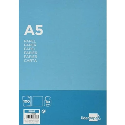 Afbeelding van Papier A5 Liderpapel 80 g/m2 verpakking van 100 wit