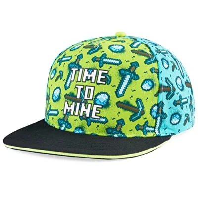 Afbeelding van Minecraft Honkbalpet voor jongens met verstelbare riem, lichtgewicht zonnehoed snapback kinderen en tieners jongenscadeaus, GROEN/BLAUW, One size
