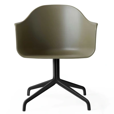 Afbeelding van Audo Copenhagen Harbour Swivel stoel zwart, Olive