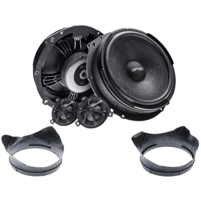 Afbeelding van Option AIR voorluidsprekersysteem compatibel met VW T5/T6 100% plug &amp; play incl. luidsprekerafdichtringen 100 W RMS, 91dB vermogen