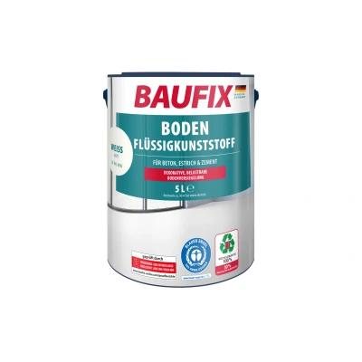 Afbeelding van BAUFIX Vloeibare vloerverf 5 liter (Wit mat)
