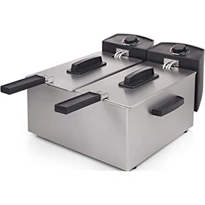Afbeelding van Princess 183123 Dubbele Frituurpan Koude Zone Veiligheidsfilter Inhoud 2 x 3 liter