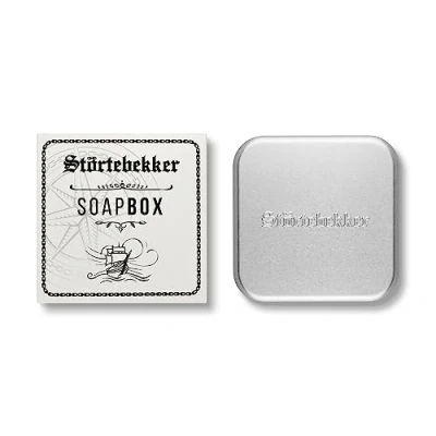 Afbeelding van Störtebekker® Premium zeepdoos met afdruiprooster voor scheerzeep en vaste shampoo, zeepbakje op reis, afvoer, zeepdoos, metalen doos