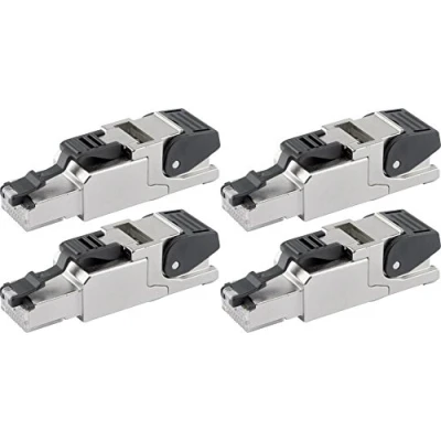 Afbeelding van Telegärtner J00026A2000 veldconfectioneerbare RJ45 stekker voor AWG24/1 AWG22/1, AWG27/7 AWG22/7 (4 sets)