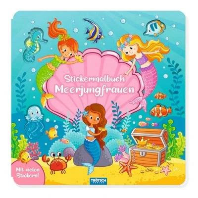 Afbeelding van Trötsch Malbuch Stickermalbuch Meerjungfrauen: Beschäftigungsbuch Ausmalbuch Stickerbuch