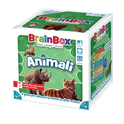 Afbeelding van Asmodee BrainBox: Dieren, spel om de geest te leren en trainen, 1+ speler, 8+ jaar, uitgave in het Italiaans