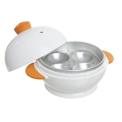 Afbeelding van Joie Egg eierkoker voor 4 eieren in magnetron wit 17.5x13.5x12.4cm