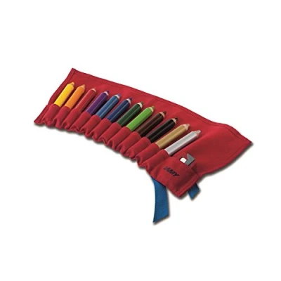 Afbeelding van LAMY 3plus kleurpotloden 520 set van 12 met puntenslijper. Cederhout ergonomische vorm en hoge kleurglans extra dikke vulling Ø 10 mm, kleurpotlood 15 mm