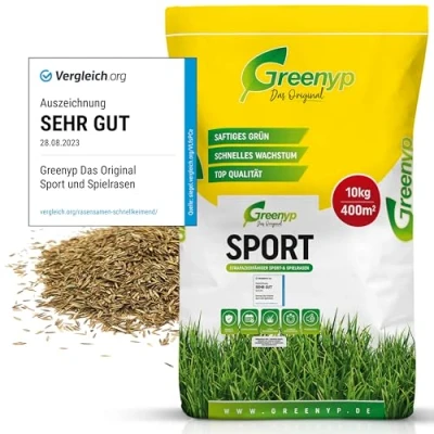 Afbeelding van Greenyp® sport Duurzaam en speelgazon, 10 kg, voor 400 m², sportras, graszaad, gazonzaad, gras, nazaaien, snel kiemend