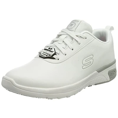 Afbeelding van Skechers Marsing Gmina foodservice schoen voor dames, Wit Prime Azië Leer, 37.5 EU