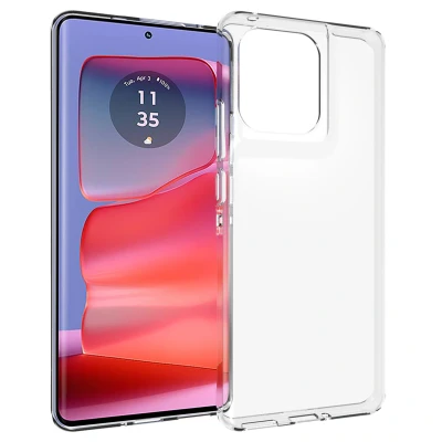 Afbeelding van Motorola Edge 50 Pro Hoesje Siliconen en TPU (zacht) Accezz Softcase/Backcover Transparant Telefoonhoesje
