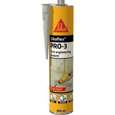 Afbeelding van Sikaflex pro 3 purform vloeistofkerende vloerkit 300 ml, betongrijs, patroon