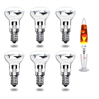 Afbeelding van Bonlux SES Gloeilamp, 40 W, E14 R39, reflectorlamp, vervanging voor Lava Lite lamp (warm licht, 6 stuks)