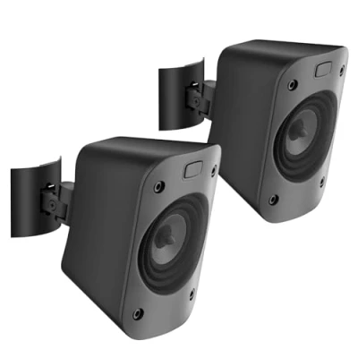 Afbeelding van Set van 2 wand en plafondhouders voor Logitech Z906 5.1 Surround Sound Syestem satellietluidsprekers kantelbaar draaibaar