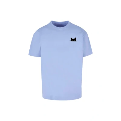 Afbeelding van Merchcode Halloween CAT TEE Tshirt print, Heren, Maat: Medium, Violablue