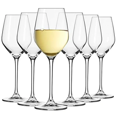 Afbeelding van KROSNO Witte Wijnglazen Set van 6 200 ML Splendour Collectie Perfect voor Thuis, Restaurants en Feesten Vaatwasser Veilig