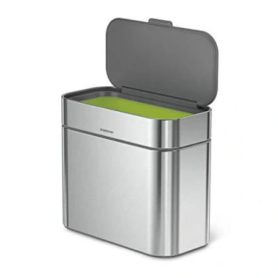 Afbeelding van Compostbak Simplehuman Zilver 4L