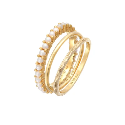 Afbeelding van ELLI Ring goud / parelwit