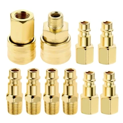 Afbeelding van DRELD 10 stuks persluchtkoppeling EU, 1/4 inch BSP snelkoppeling, NPT slangfitting koppelingen, luchtaansluiting, luchtcompressorfittingen, snelaansluiting voor slangen