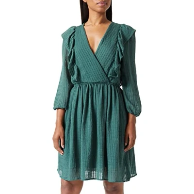 Afbeelding van ONLY Damesjurk, Trekking green., XS
