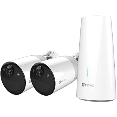 Afbeelding van Ezviz BC1 B2: beveiligingscamera/ beveiligingssysteem met spotlicht en kleurnachtzicht tot wel 365 dagen batterij Voor binnen &amp; buiten 2 stuks