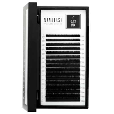 Afbeelding van wimpers voor wimperextensions Nanolash professionele verlenging, valse (0.12 C, MIX 6 13mm)