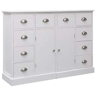 Afbeelding van Dressoir met 10 lades 113x30x79 cm hout wit