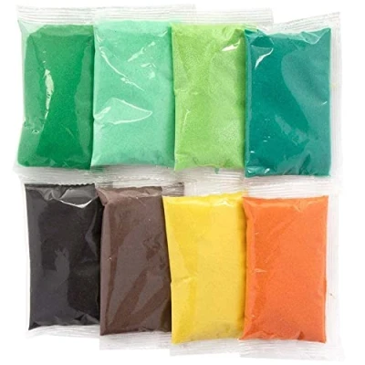 Afbeelding van Baker Ross FE175 Jungle Gekleurd Craft Sand Set van 8 stuks, Zand, Decoratief Zand voor kinderen, Kunstbenodigdheden kinderen