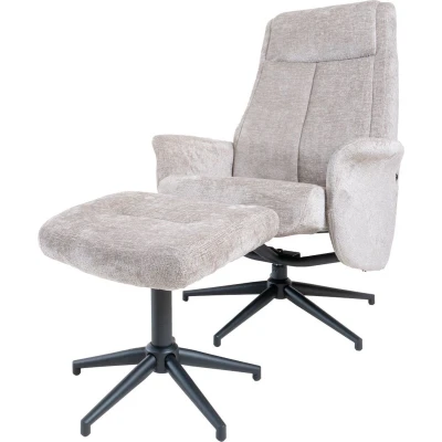 Afbeelding van Home67 Relaxfauteuil Bindy + Hocker Perfect Harmony Taupe 04