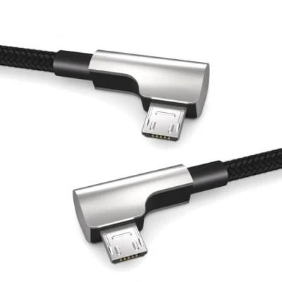 Afbeelding van 0,15 m Micro naar USB OTG kabel, haakse stekker, voor Bosch Intuvia, Nyon 1, Kiox, Yamaha fietscomputers, datakabel, oplaadkabel, 2.0, zwart
