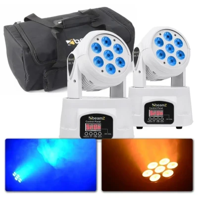 Afbeelding van BeamZ MHL74 White Movinghead duo set met Flightbag