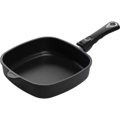 Afbeelding van AMT Gastroguss Vierkante diepe pan gietaluminium inductiegeschikt 24x24x6 cm