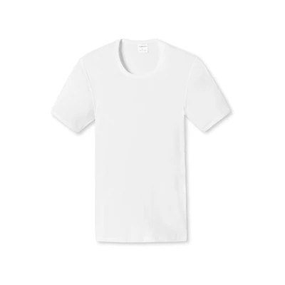 Afbeelding van SCHIESSER Essentials T shirt (1 pack) Doppelribb met O hals wit Maat: M