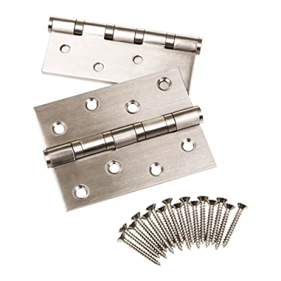 Afbeelding van SOTECH 2 stuks deurscharnieren 101 x 76 2,5 mm schroefscharnier RVS SS304 kogellagers met schroeven scharnier draagvermogen 60 kg