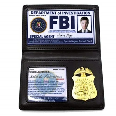 Afbeelding van Nieuwigheid FBI Badge Accessoire ID Kaarthouder voor Agent Politie Speciale Undercover Rollenspel Detective Houder Halloween Party Gift