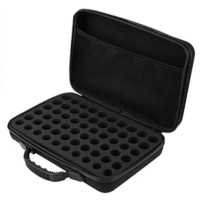 Afbeelding van Etherische Oliën Cases, 5ml, 10ml, 15ml Olie Draagtas Houdt 60 Flessen Hard Shell Tas voor Reizen(zwart)